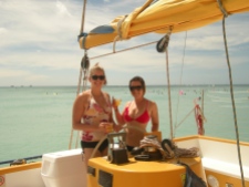 we took many "all-you-can-drink" catamaran rides
