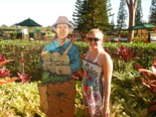 Hanging with a pineapple worker